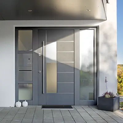 Aluminium-Holzhaustür